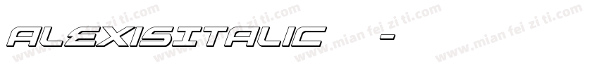 AlexisItalic 常规字体转换